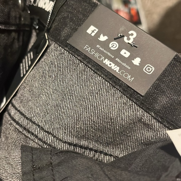 NWT Denim Rhinestone Two-piece Suit ￼ - Picture 4 of 7